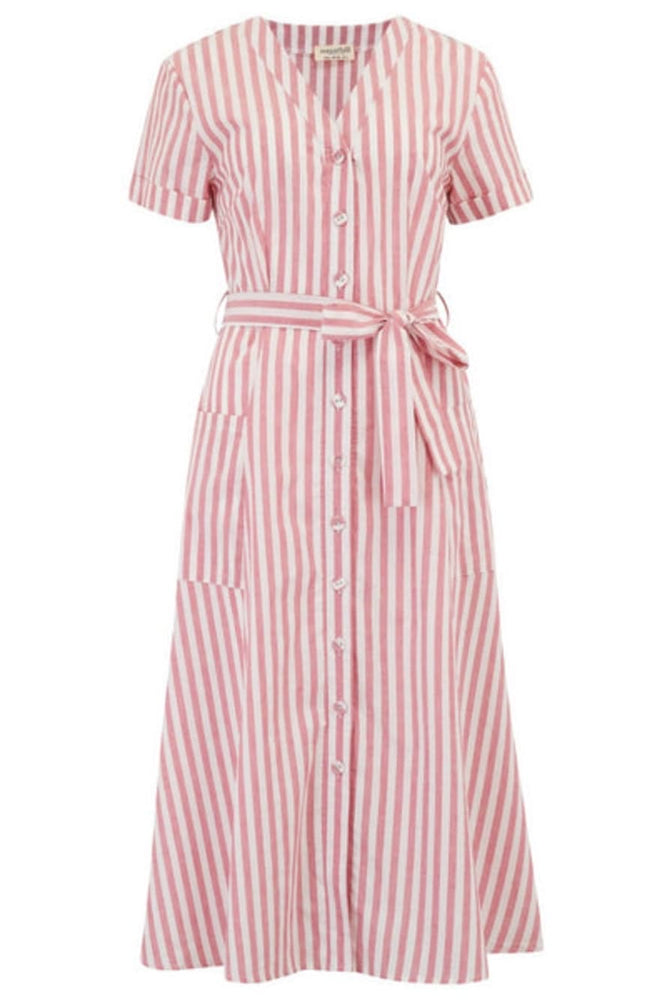 Evelina Deck Striped Midi Dress UK10 (Missing Belt) by Sugarhill Brighton LAST ONE!
