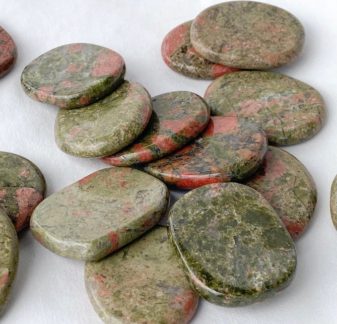 Polished smooth palm stones - Various Crystals