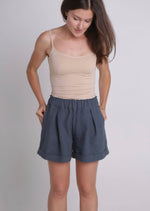 Boronia Shorts in Deep Teal Linen SZ SX by Devina Louise LAST ONE!